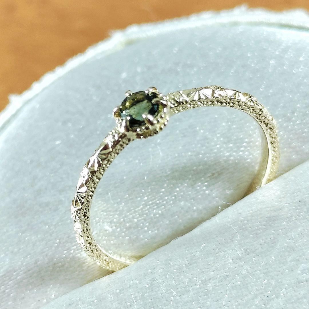 ノワールドプーペ NOIR DE POUPEE K10 モルダバイト リング