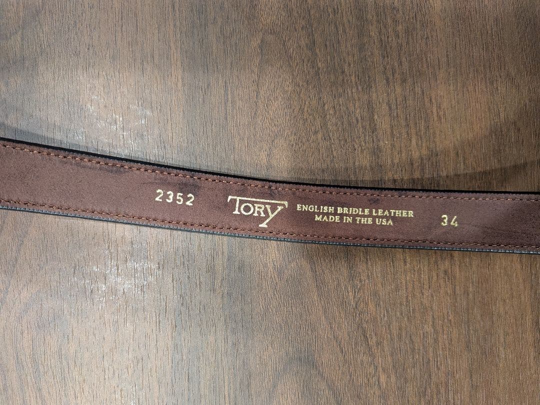トリーレザー SPUR ベルト 34 茶 ブライドル レザー usa製