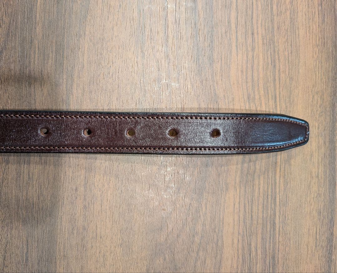トリーレザー SPUR ベルト 34 茶 ブライドル レザー usa製
