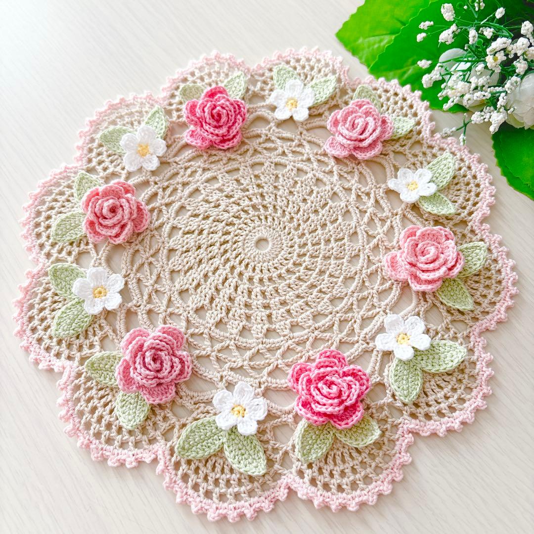 フレイミー❁.*・゜レース編みドイリー❁.*・゜