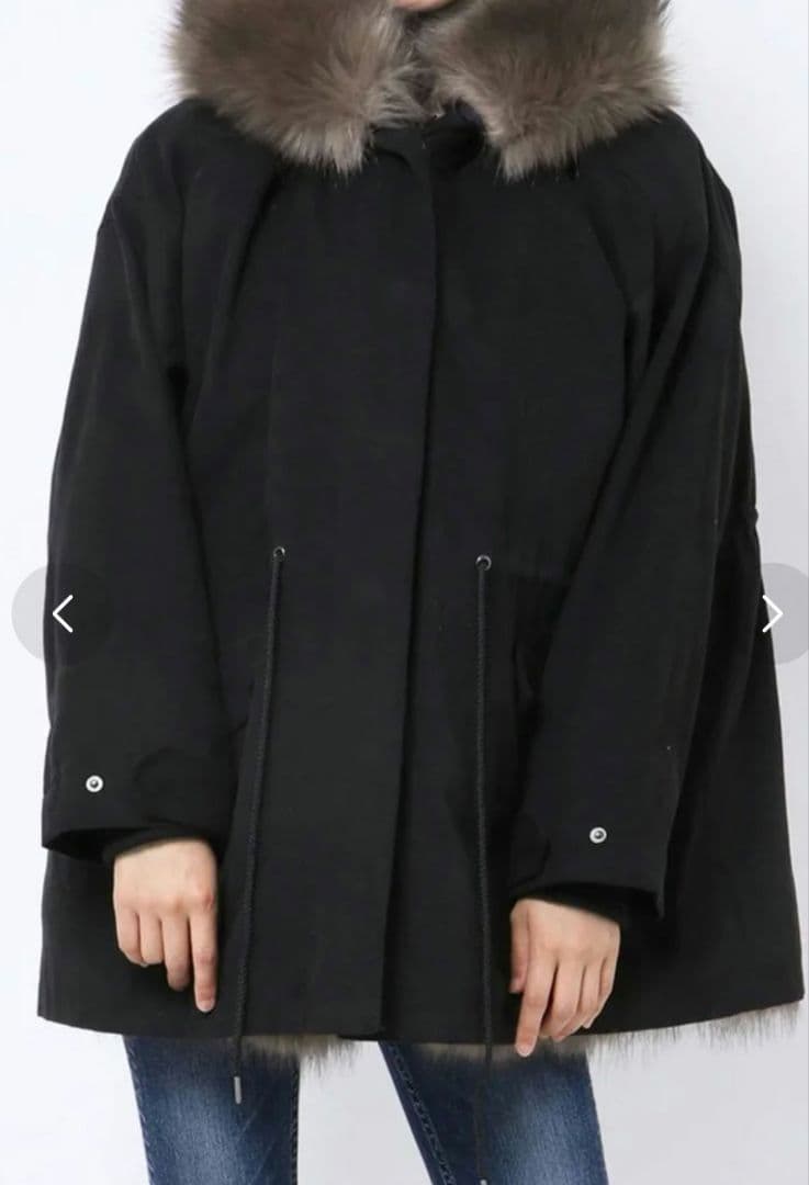 GYDA N3B エコファーアウター　ブラック　黒　完売色　フード　ビッグフード