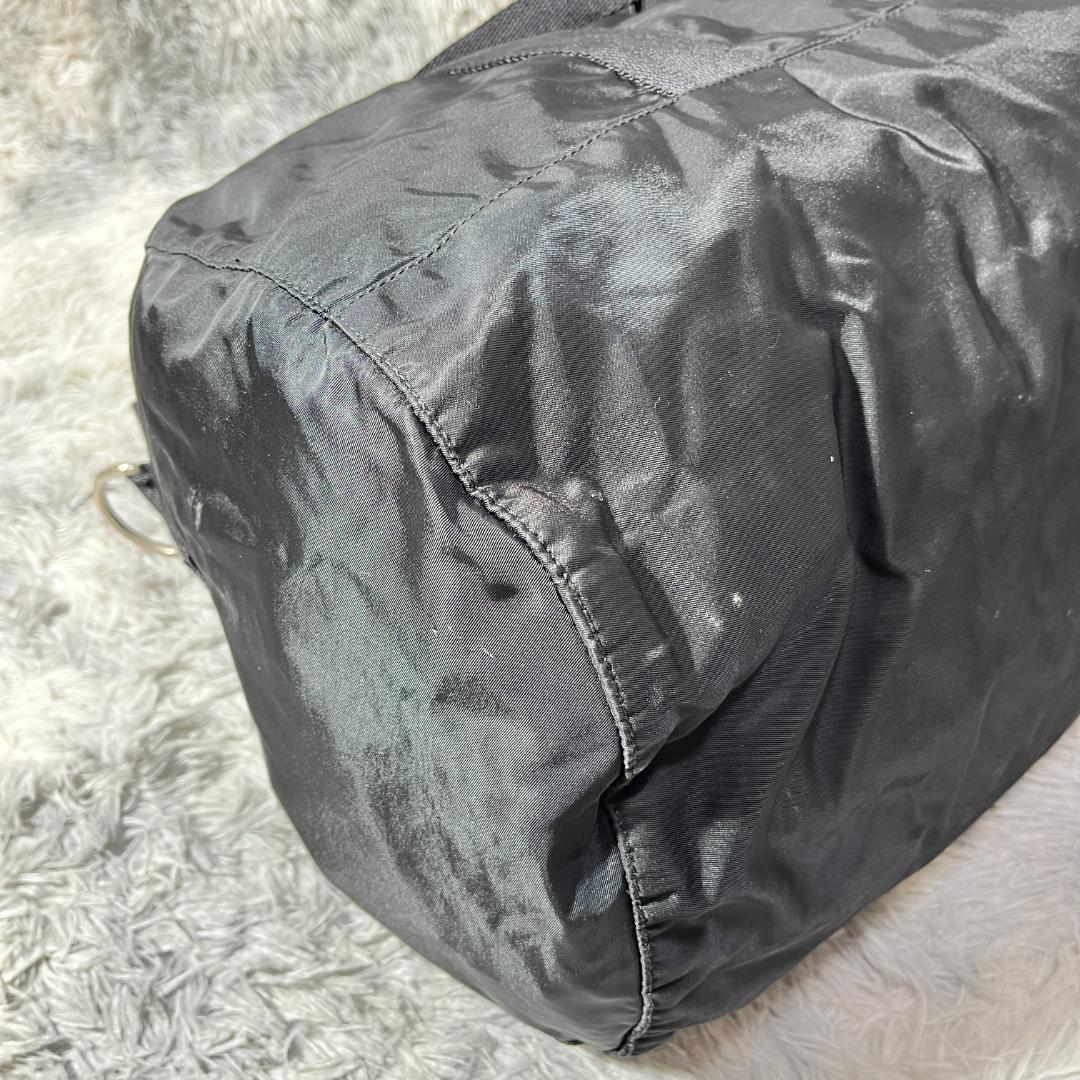 [大人気]　プラダ　ＰＲＡＤＡ　ボストンバッグ　三角ロゴ　ブラック