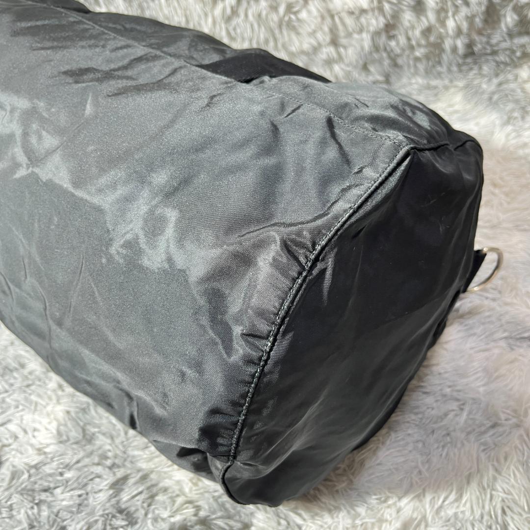 [大人気]　プラダ　ＰＲＡＤＡ　ボストンバッグ　三角ロゴ　ブラック