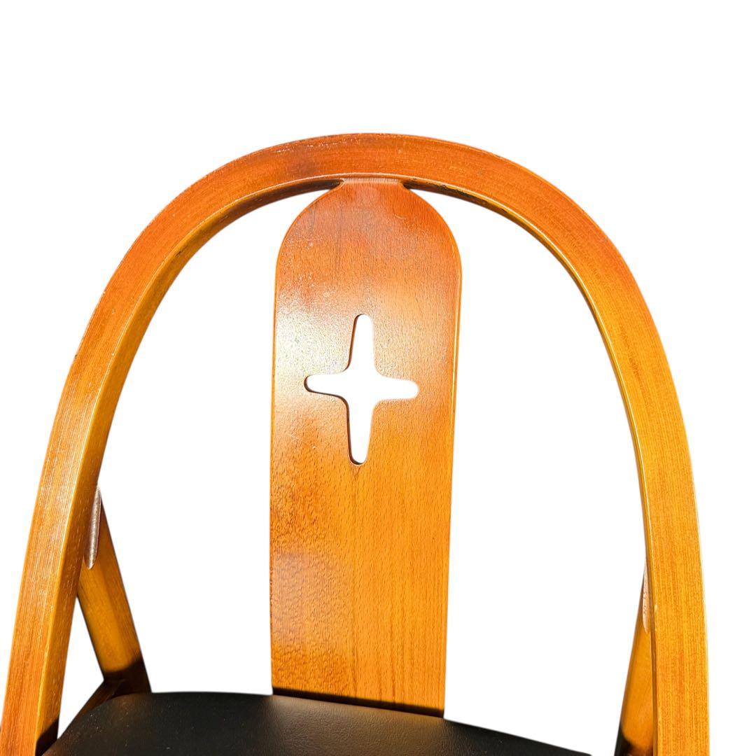 HR614 【希少デザイン】 karimoku チャーチ　十字　チェア