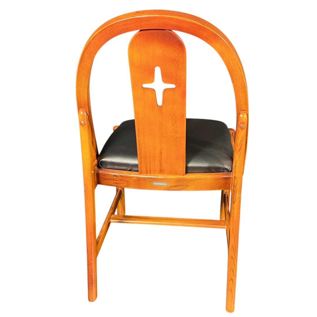 HR614 【希少デザイン】 karimoku チャーチ　十字　チェア