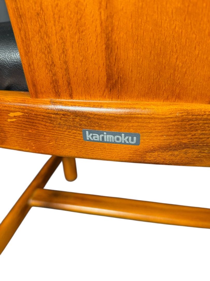 HR614 【希少デザイン】 karimoku チャーチ　十字　チェア