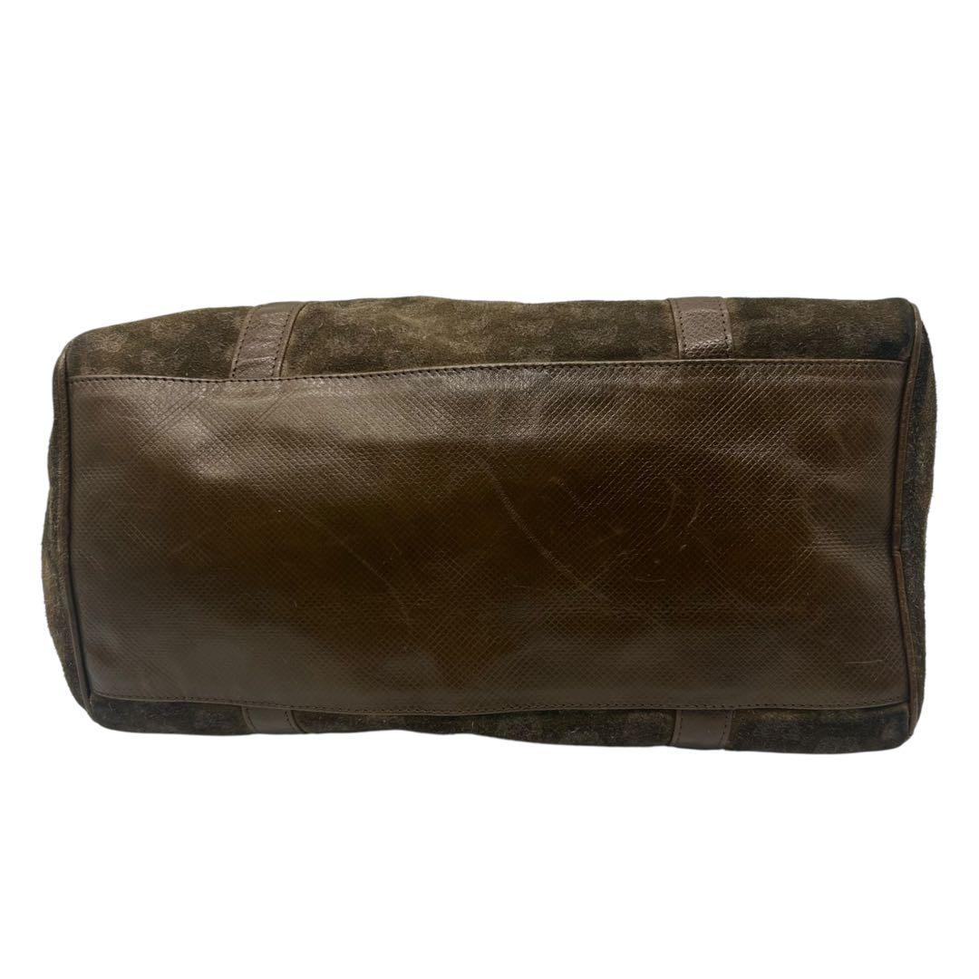 ボッテガヴェネタ スエード レザー ボストンバッグ ブラウン ヴィンテージ