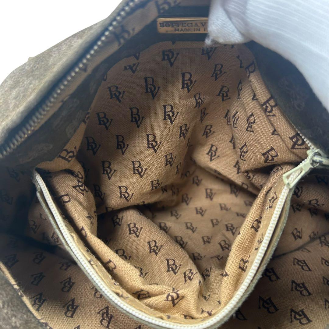 ボッテガヴェネタ スエード レザー ボストンバッグ ブラウン ヴィンテージ