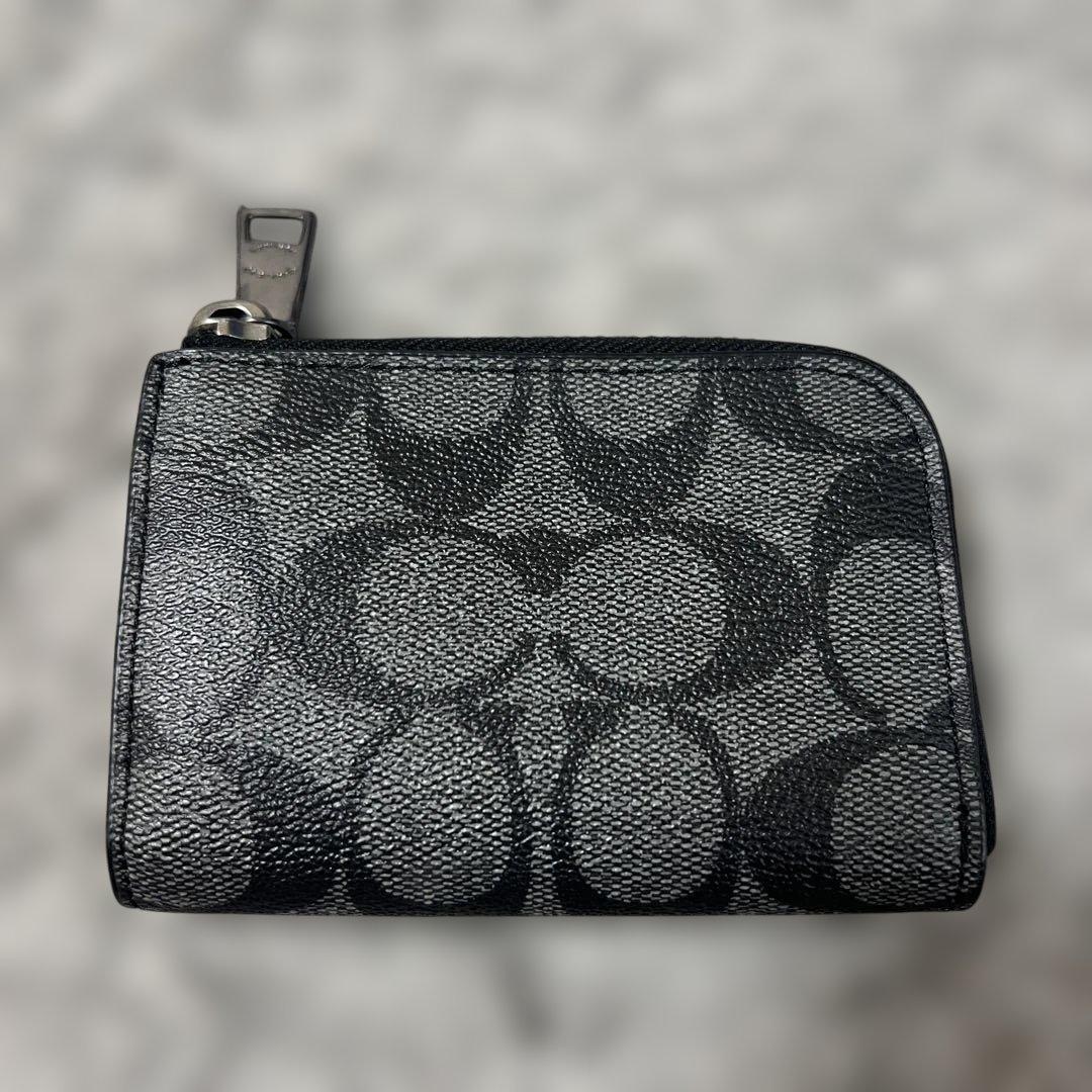 コーチ　COACH シグネチャー　ケース　キーケース　コンパクトウォレット