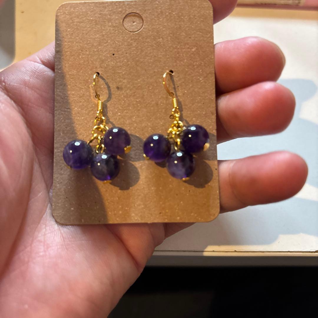 アメジストたんのピアスたん！サージカルさステンレス！