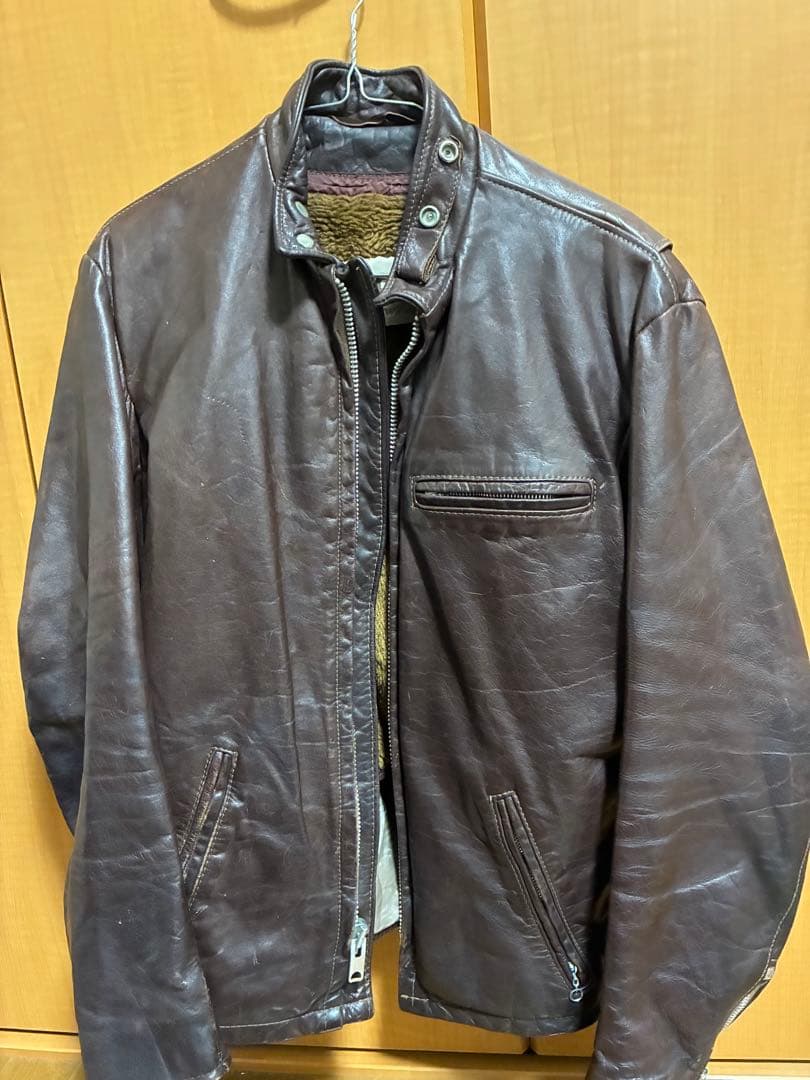 Schott NYC ダークブラウン レザージャケット　シングル