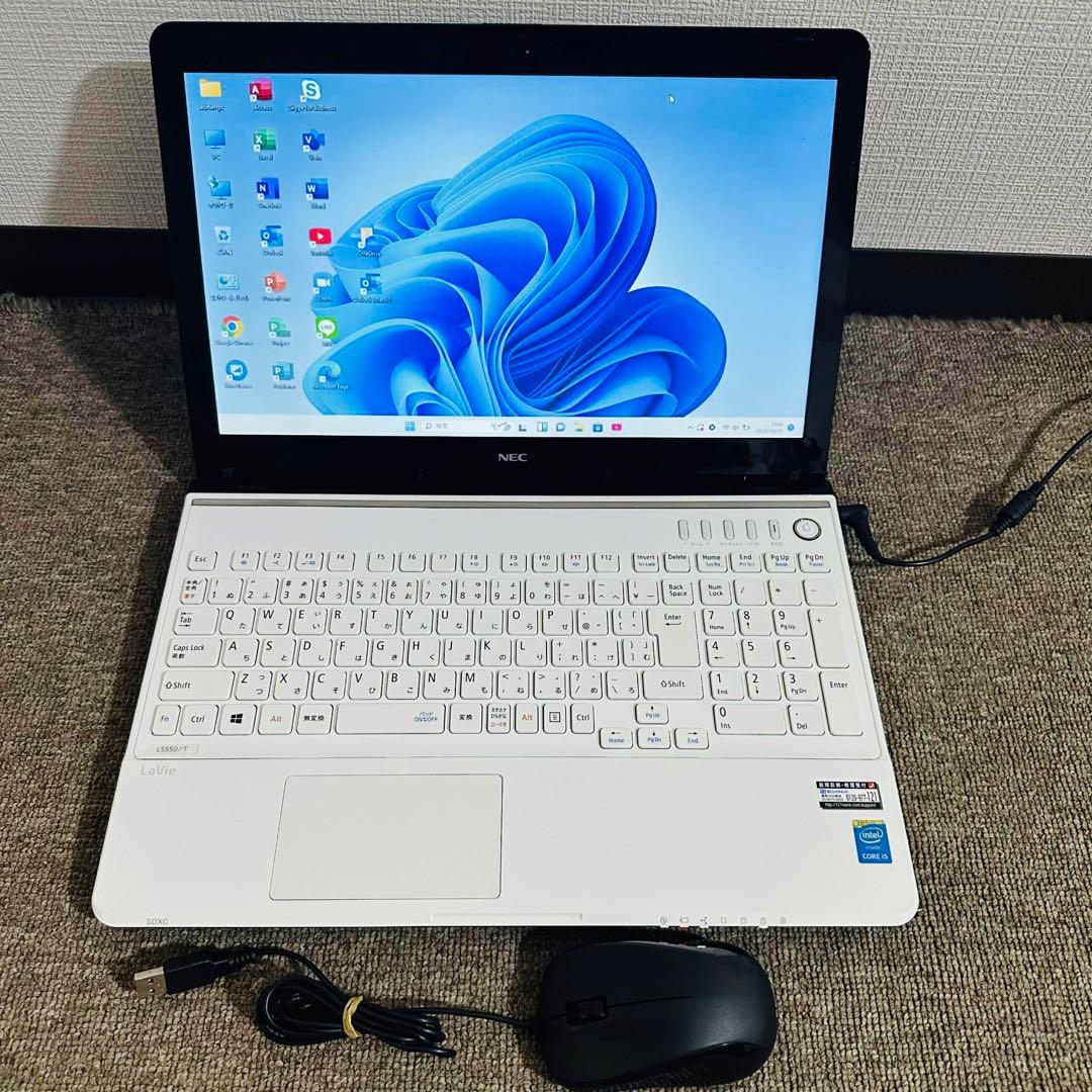 S145 NECノートパソコンi5メモリ8G高速 WEBカメラWindows11