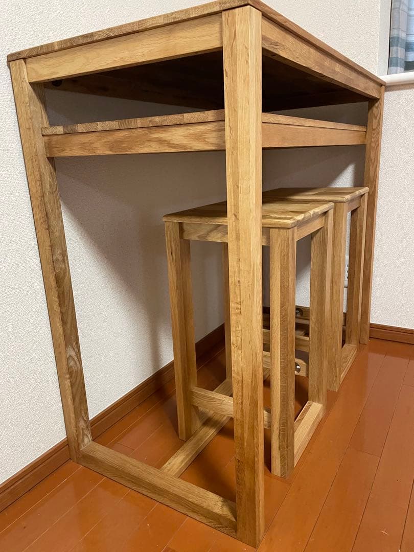 オークカウンターテーブル