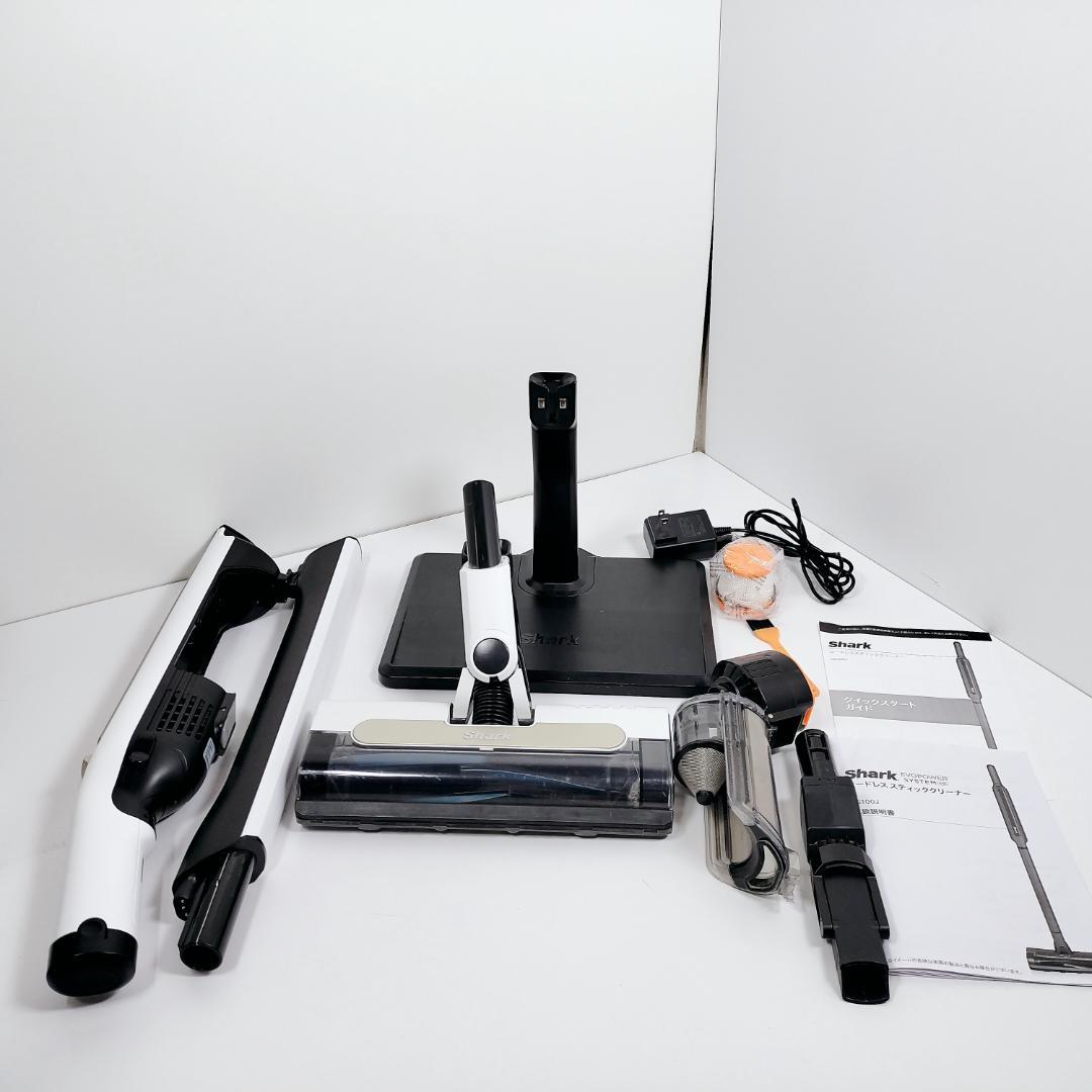 Shark コードレススティック掃除機 CS100JWH 付替アタッチメント付き