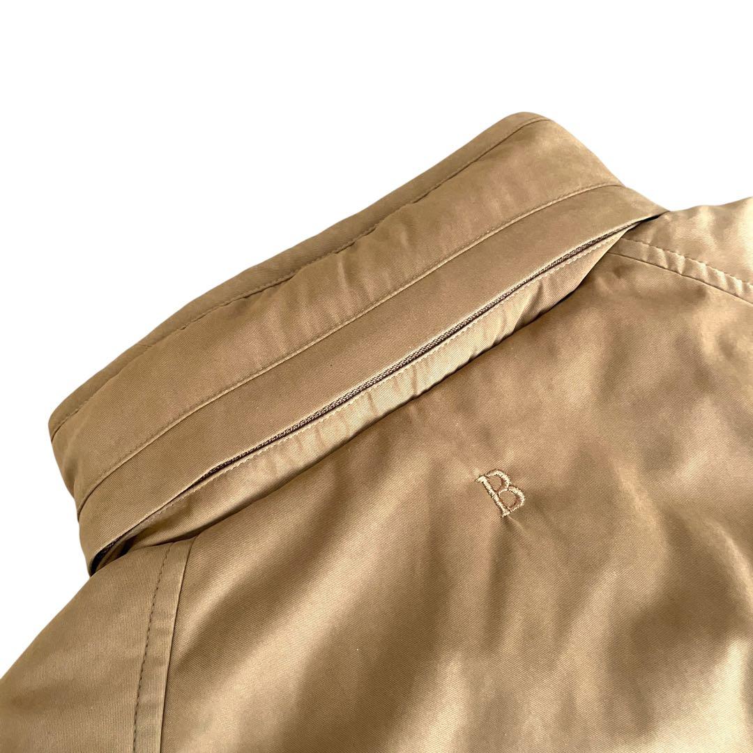 美品 90sヴィンテージ Burberry ロゴ総柄 中綿入り コート フード付