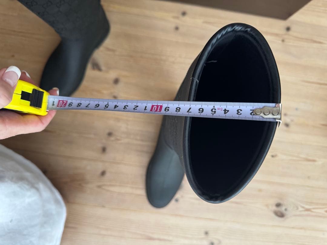 GUCCI ブラック GGパターン レインブーツ