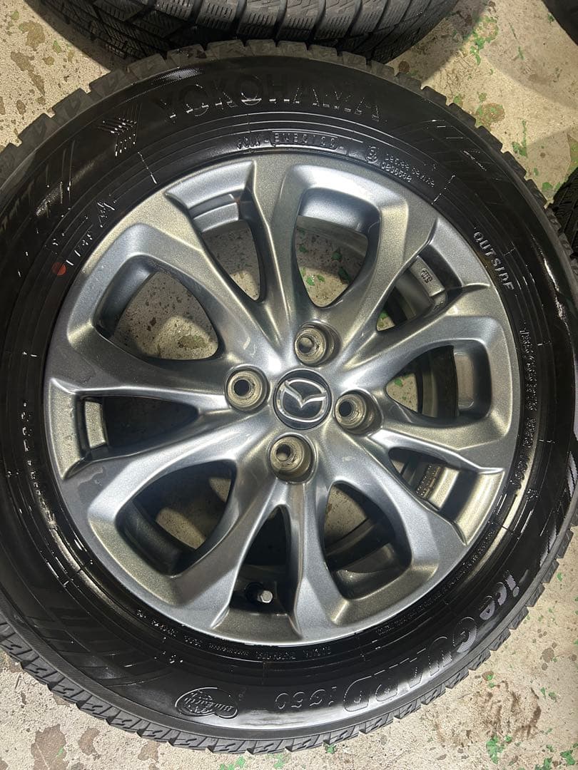マツダ純正溝有りスタッドレス15インチ ホイールセット