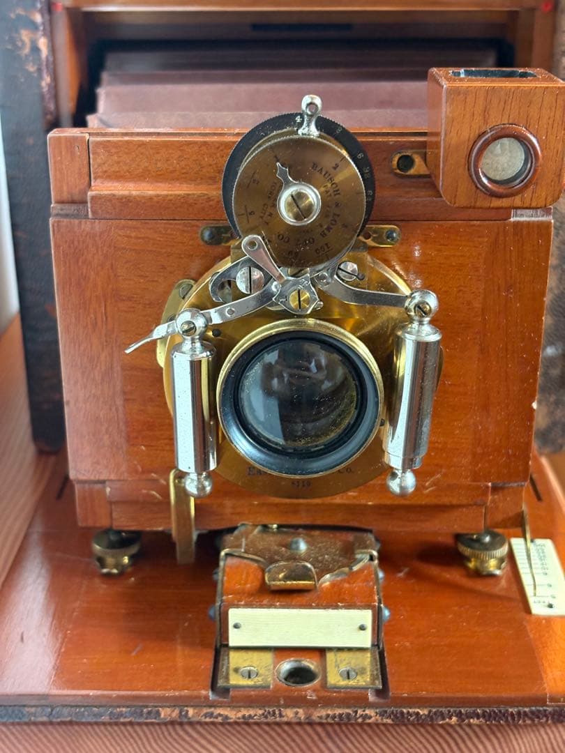 19世紀アンティーク★kodak初のセルフケース式フォールディングカメラ4×5★