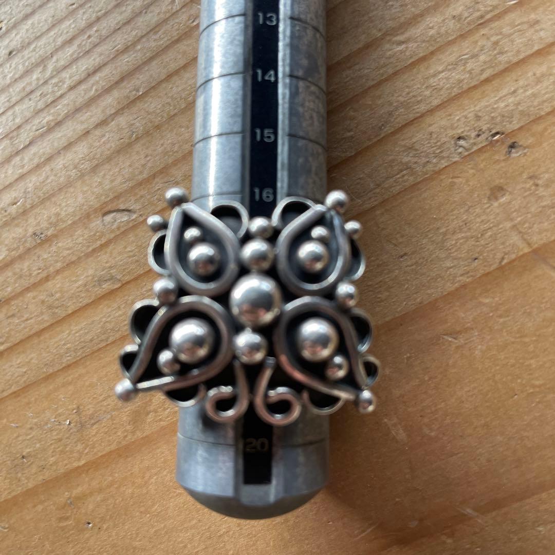 メキシコタスコ⭐︎バタフライ⭐︎ヴィンテージスターリングシルバーリングF. Nlas