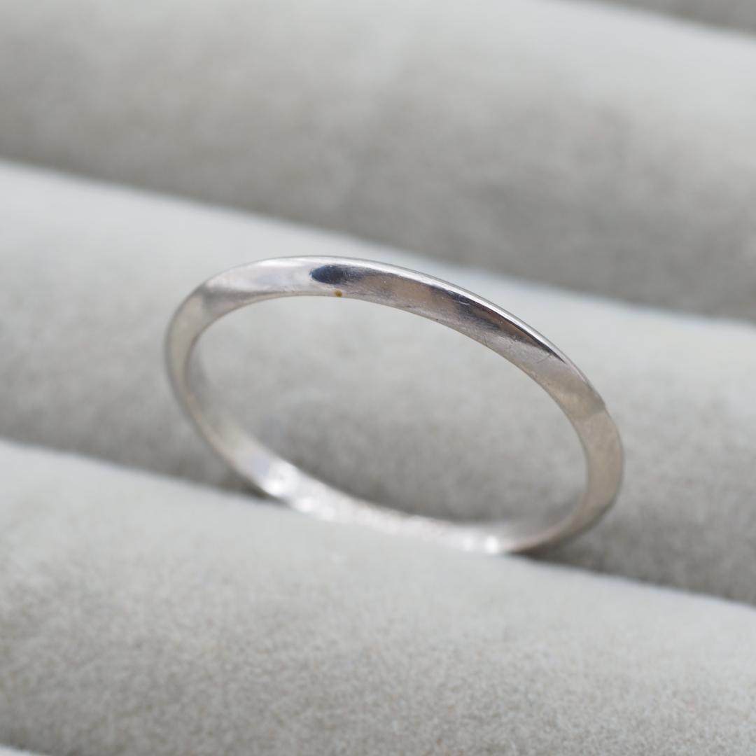 ティファニー ナイフエッジ ウェディング リング 16号 Pt950