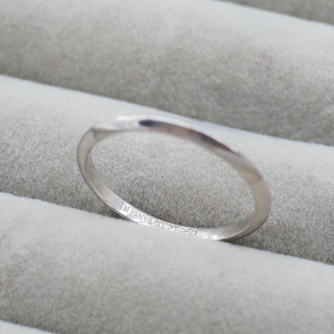 ティファニー ナイフエッジ ウェディング リング 16号 Pt950