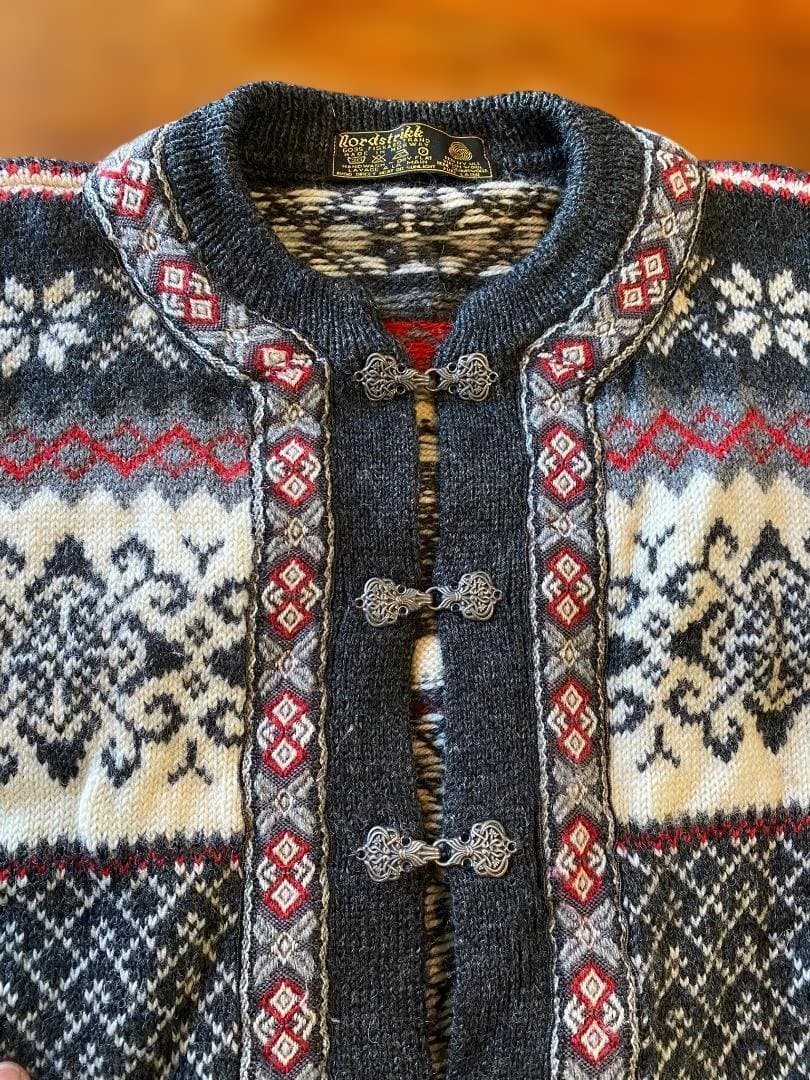 た*郎様 ヴィンテージ ノルディックカーディガン 100%バージンウール　ノルウ