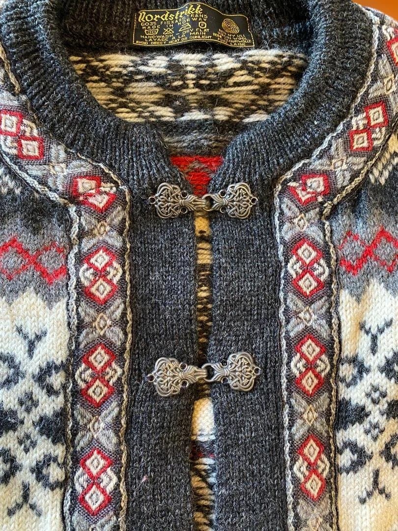 た*郎様 ヴィンテージ ノルディックカーディガン 100%バージンウール　ノルウ