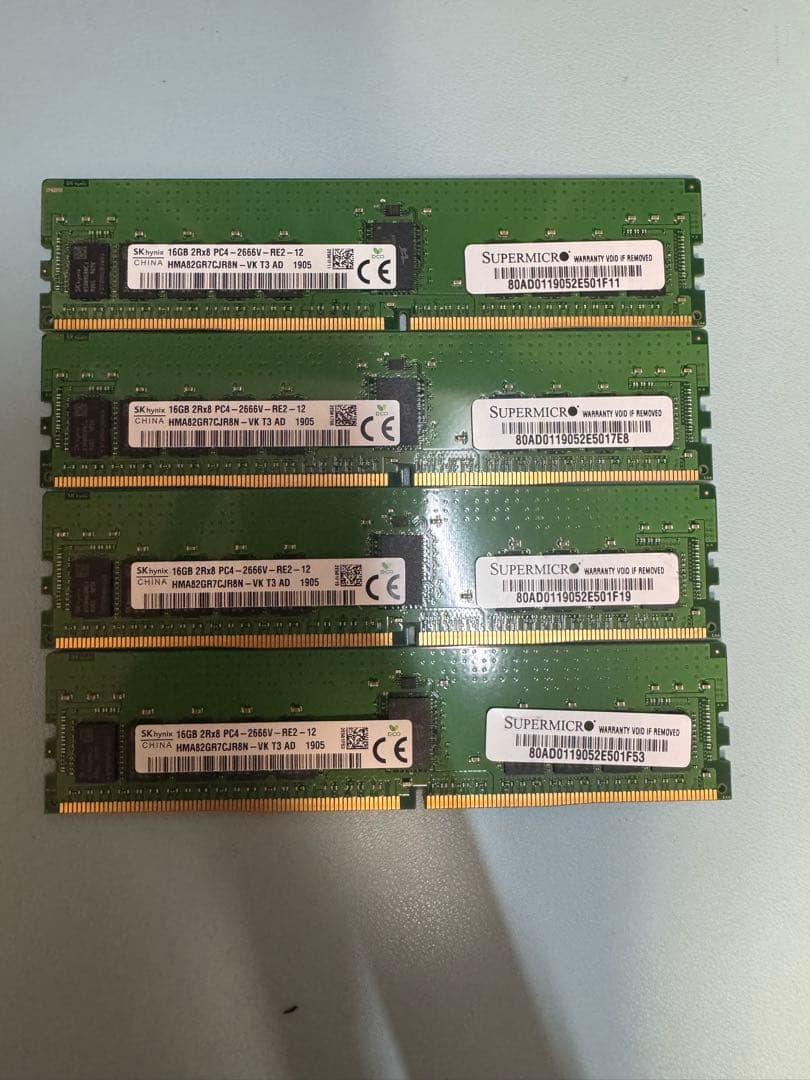 DDR4 16GB 4枚 2666 ECC