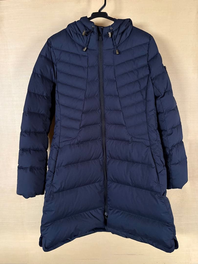 新品未使用 フィラゴルフ ダウンコート ロゴ刺繍 フード ダブルジップ LL