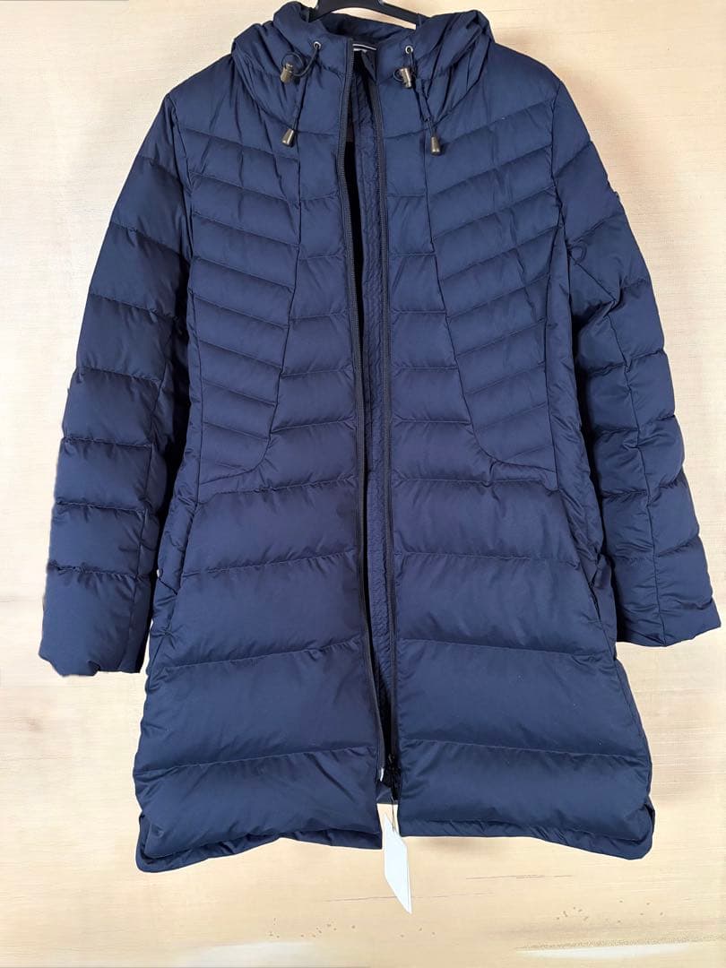 新品未使用 フィラゴルフ ダウンコート ロゴ刺繍 フード ダブルジップ LL