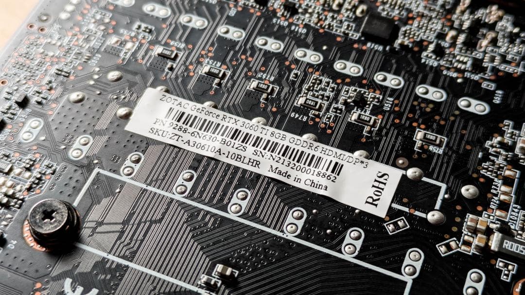 【動作品】GeForce RTX 3060 Ti 8GB