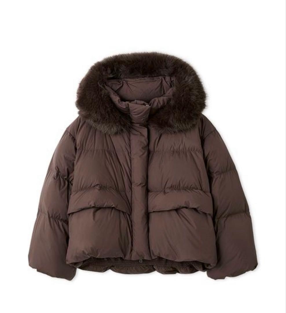 【美品】FRAY I.D. ファー付きダウンジャケットブラウン