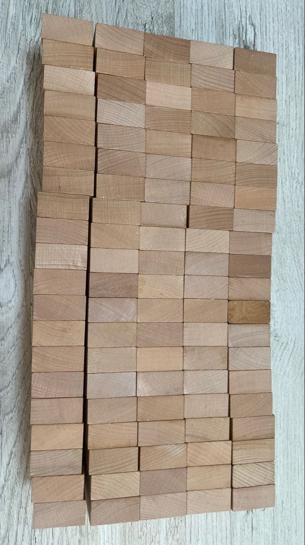 小さな大工さん積み木　40mm着尺直方体100個