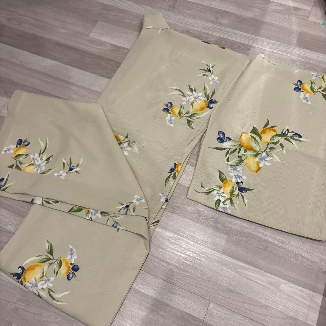 きものやまと やまと可憐ゆかた　檸檬　鳥の子色