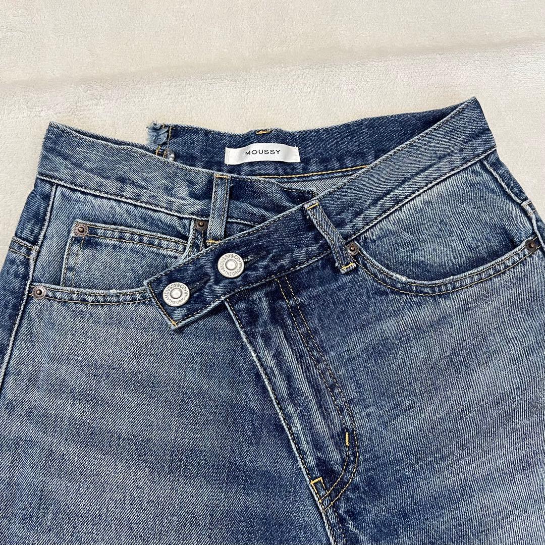 【美品】MOUSSY CROSS WAIST STRAIGHT SIZE1