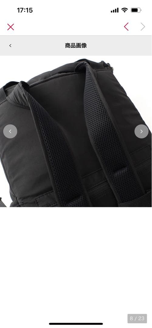 リトルウィークエンドブラックナイロンリュック