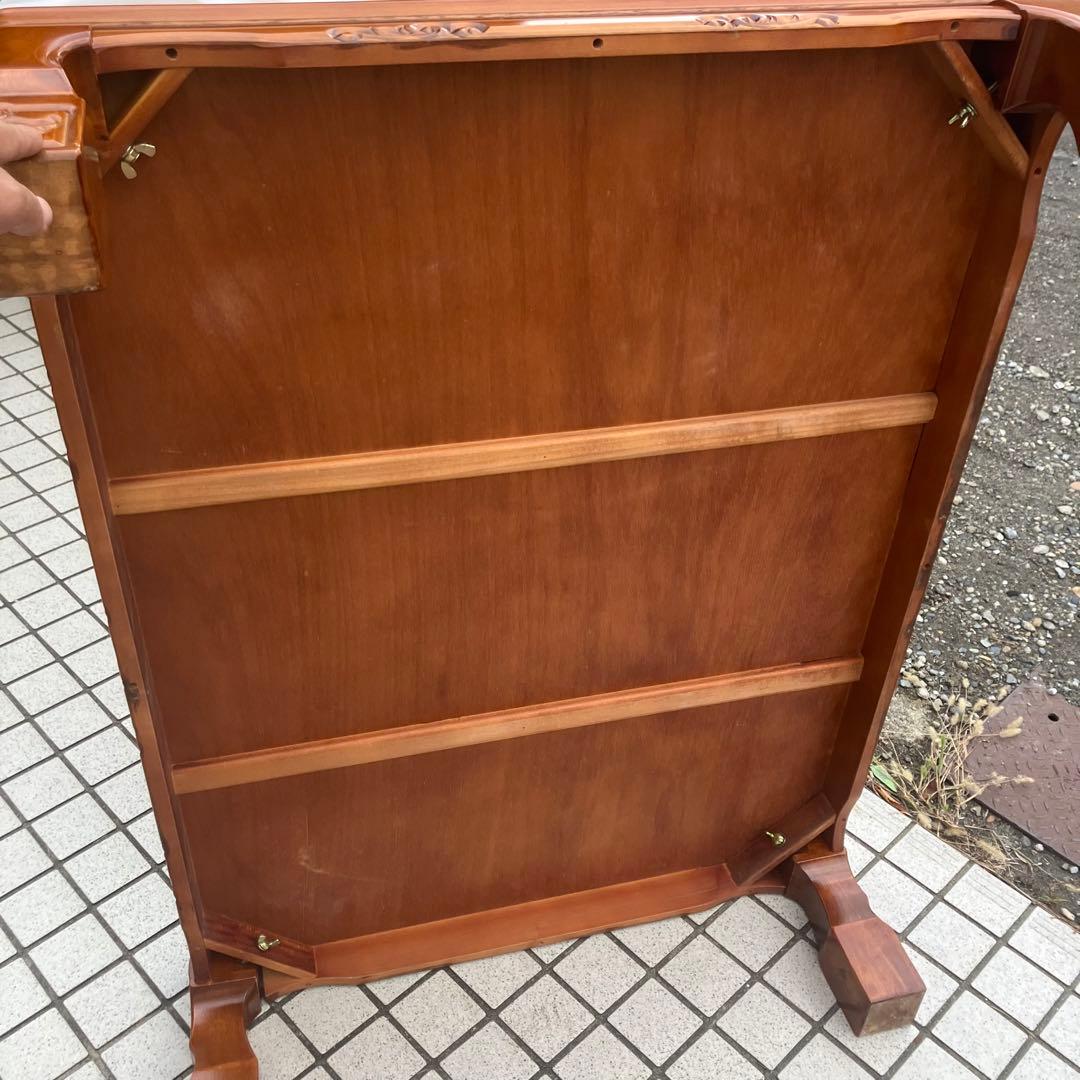 昭和レトロ 古家具 欅 木製テーブル 大型座卓 センターテーブル ローテーブル