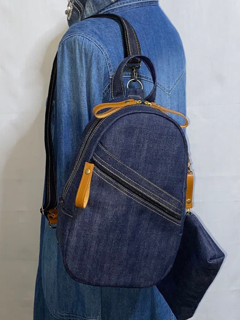 男女兼用☆岡山デニム☆リュックorワンショルダーバッグ