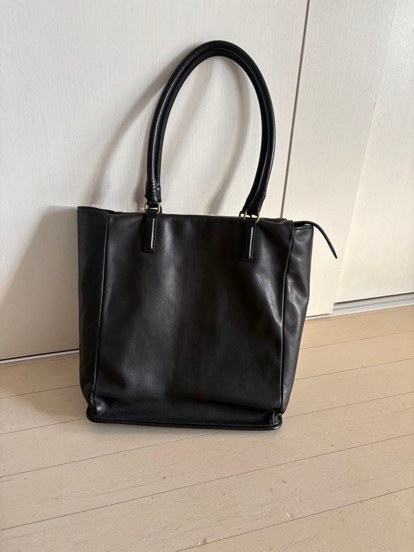 土屋鞄　牛原皮　黒 レザートートバッグ