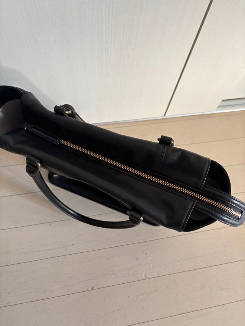 土屋鞄　牛原皮　黒 レザートートバッグ