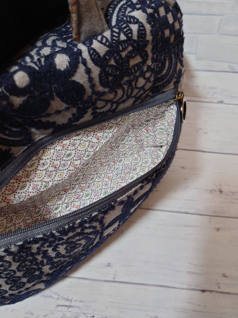 forest tile gray　ミナペルホネン　ボストンバッグ