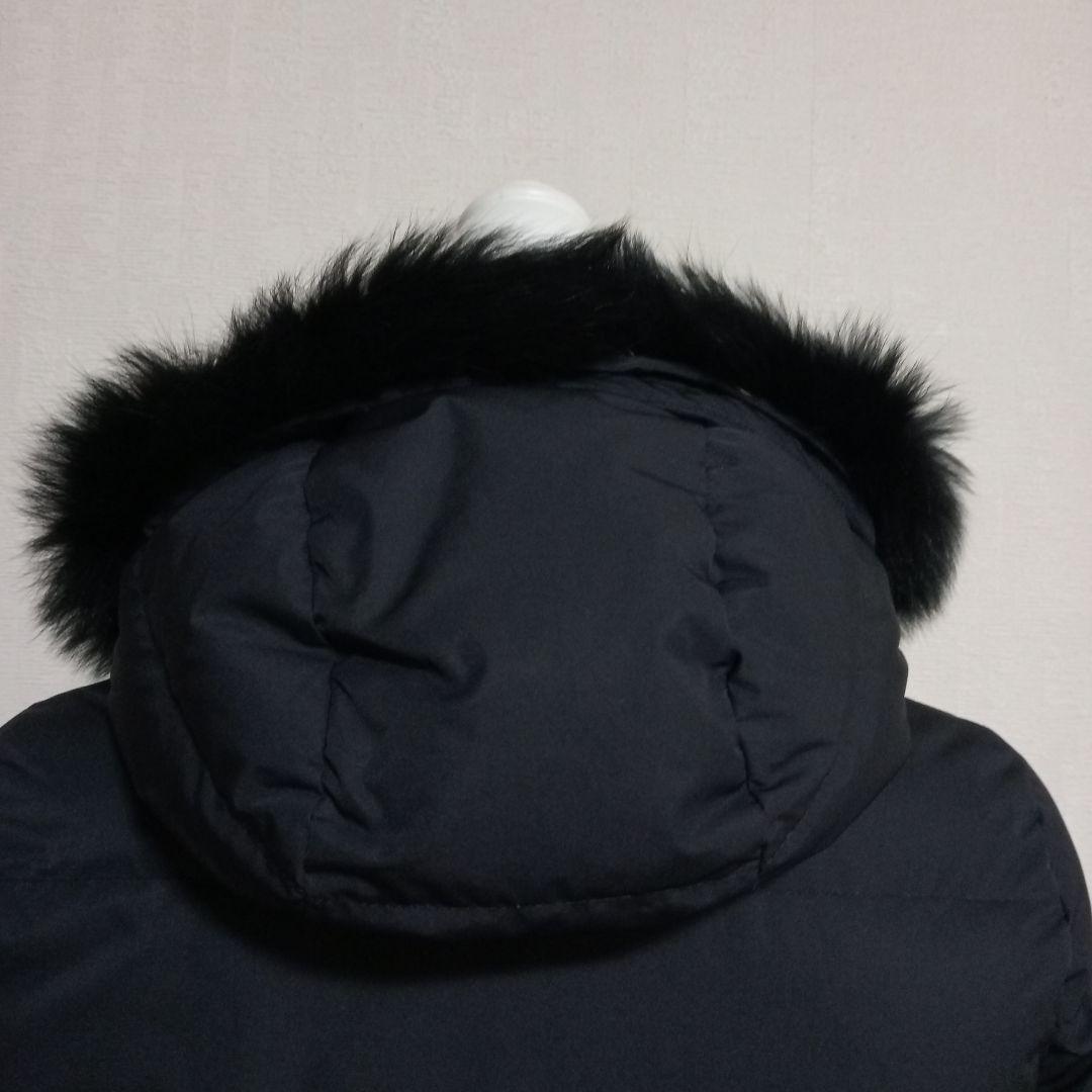 グリーンレーベルリラクシング　ダウンコート ネイビー フォックスファー M