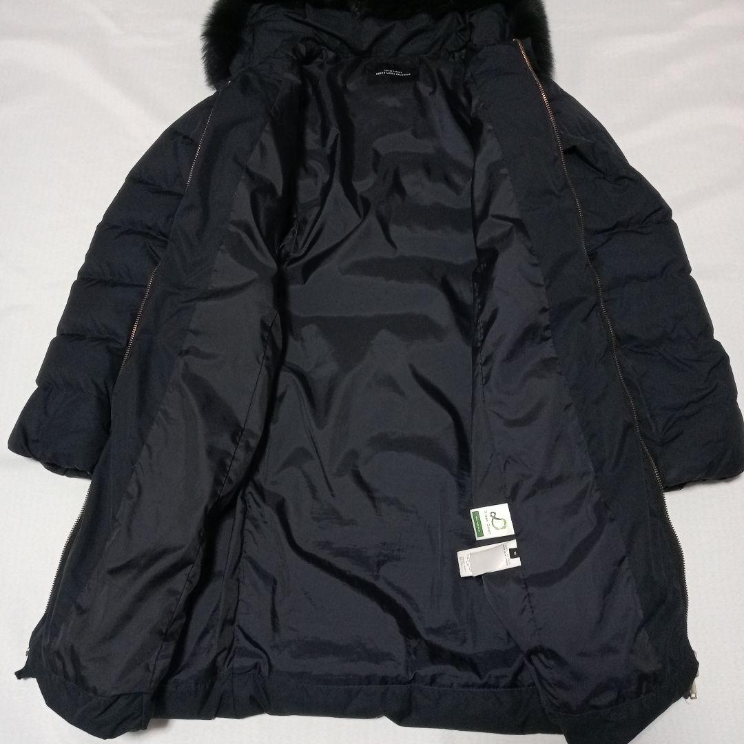 グリーンレーベルリラクシング　ダウンコート ネイビー フォックスファー M