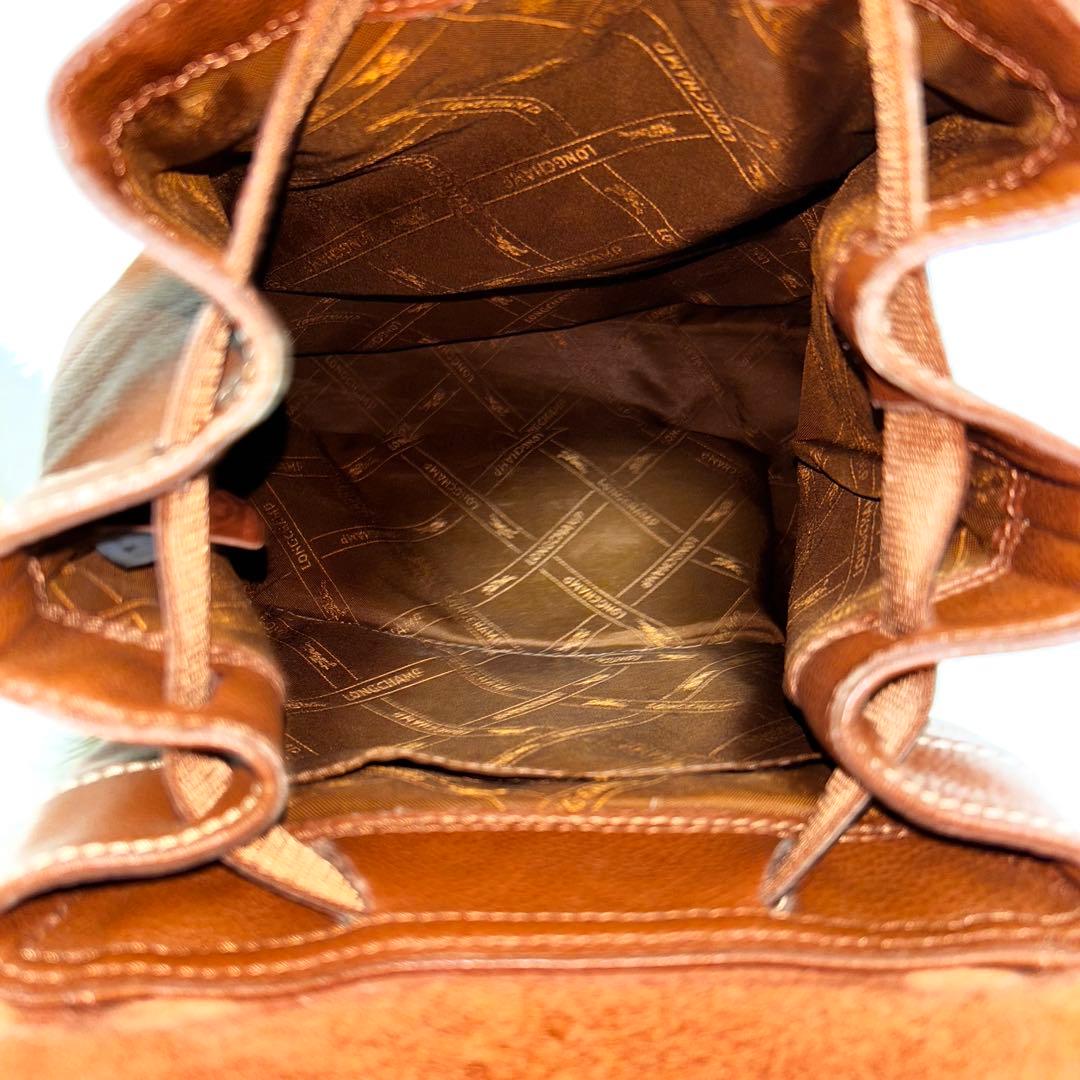 LONGCHANP オールレザー　リュック　デイパック　フローネ　ブラウン