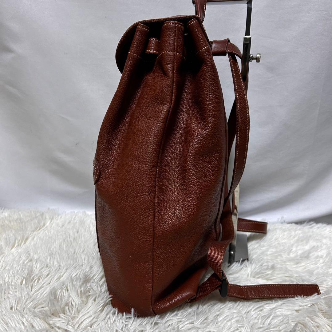 LONGCHANP オールレザー　リュック　デイパック　フローネ　ブラウン