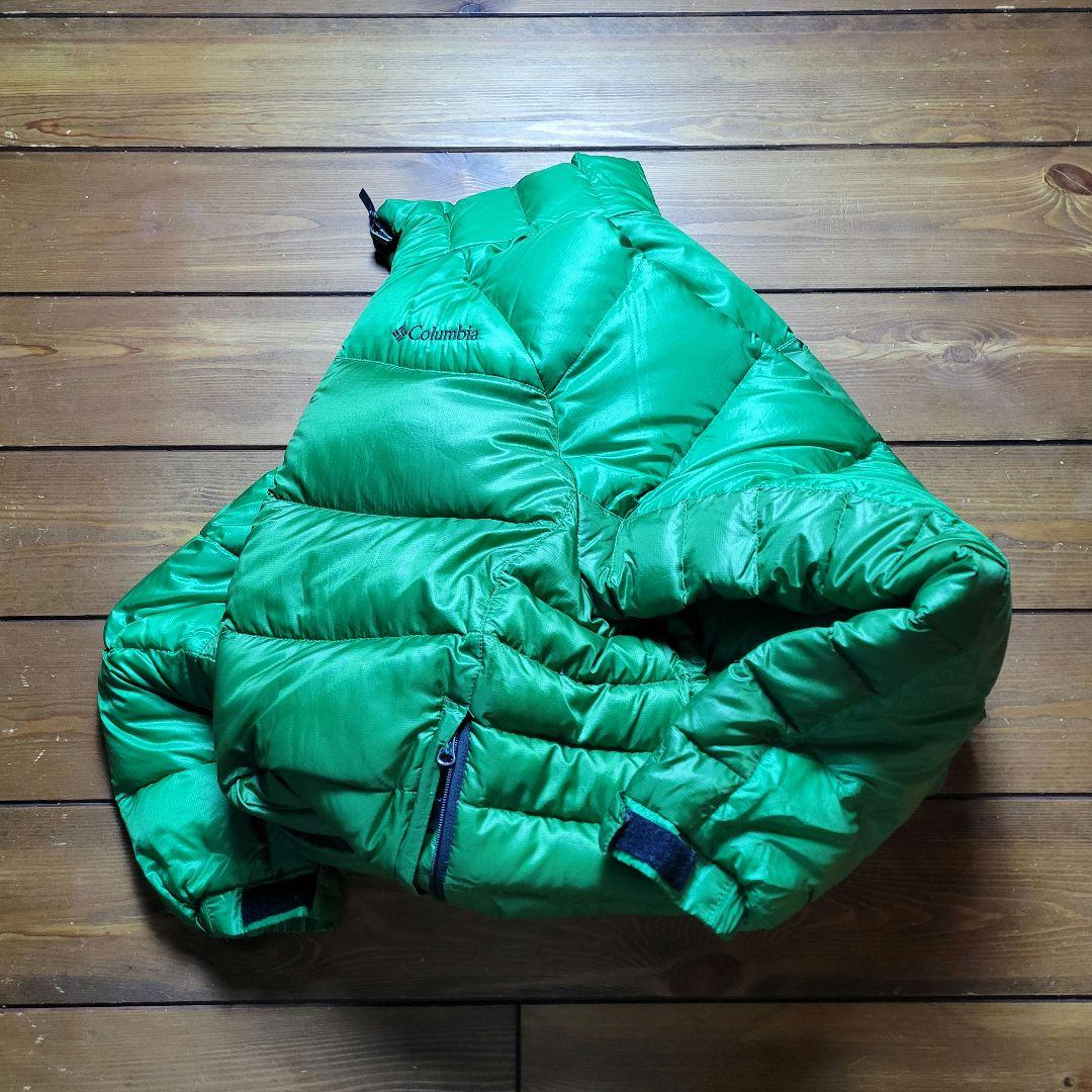 【今季大注目】90s コロンビア オムニヒートダウンジャケット 短丈 グリーン