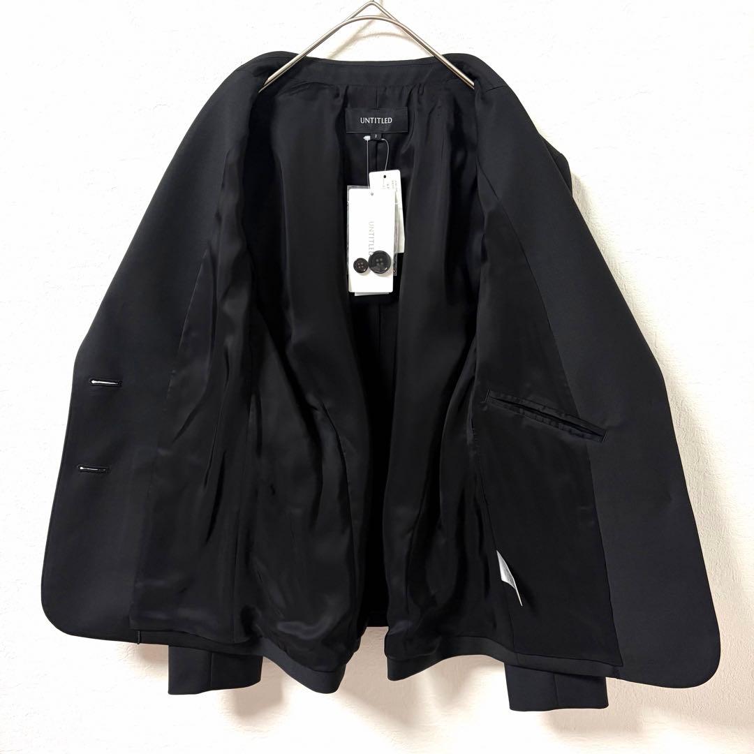新品 UNTITLED テラードジャケット パンツ スーツ S ブラック