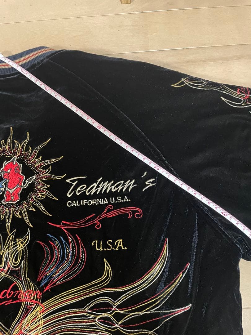 Tedman ベルベットスカジャン 1991年製レッドホットデビル　ヴィンテージ