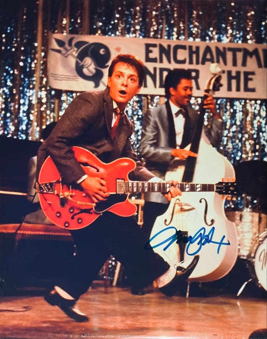 バックトゥザフューチャー マイケル・J・フォックス 直筆サイン入り写真