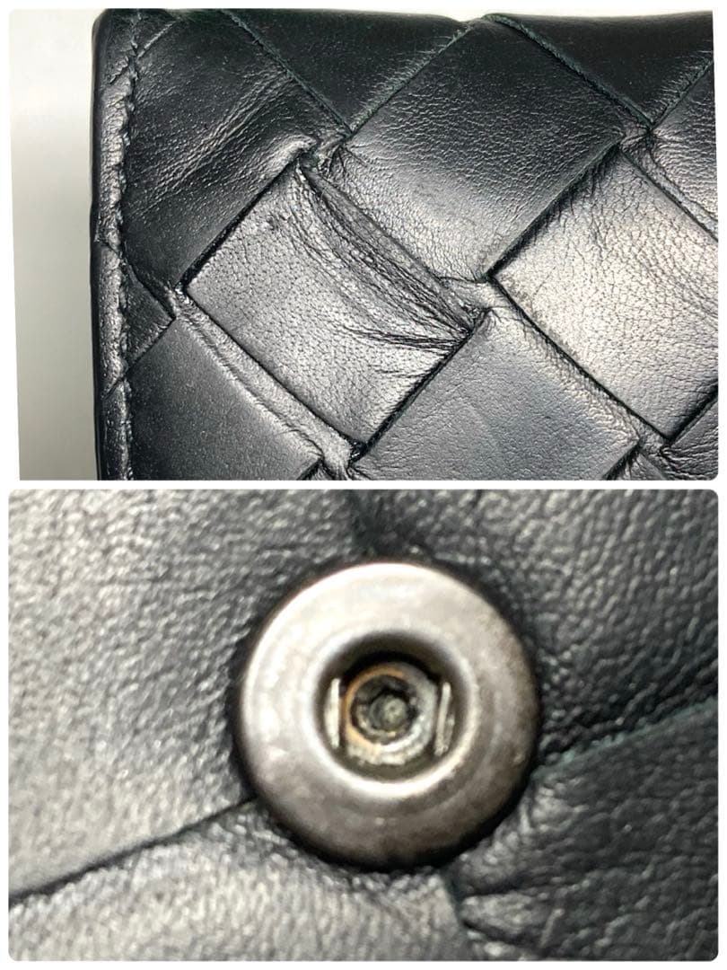 ボッテガヴェネタ　イントレチャート　レザー　ケース　RFID ブラック